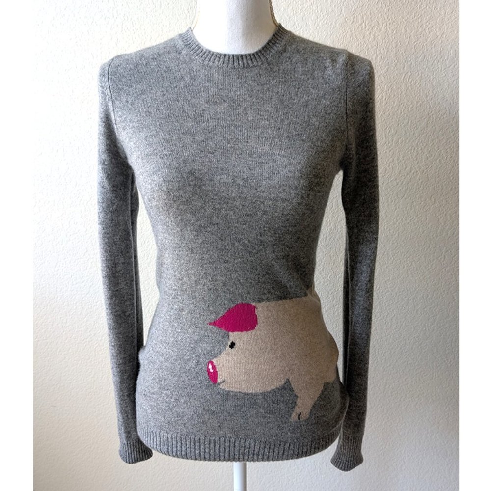 C3 100% Cashmere Grey Sweater, Size S